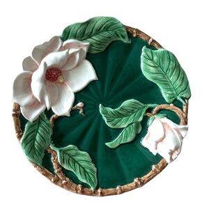 Fitz & Floyd Magnolia Ceramic Decorative Plate 1995 Vintage